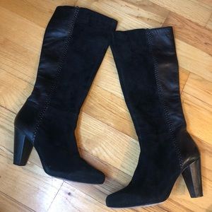 Antonio Melani Braided Tall Suede Leather Boots